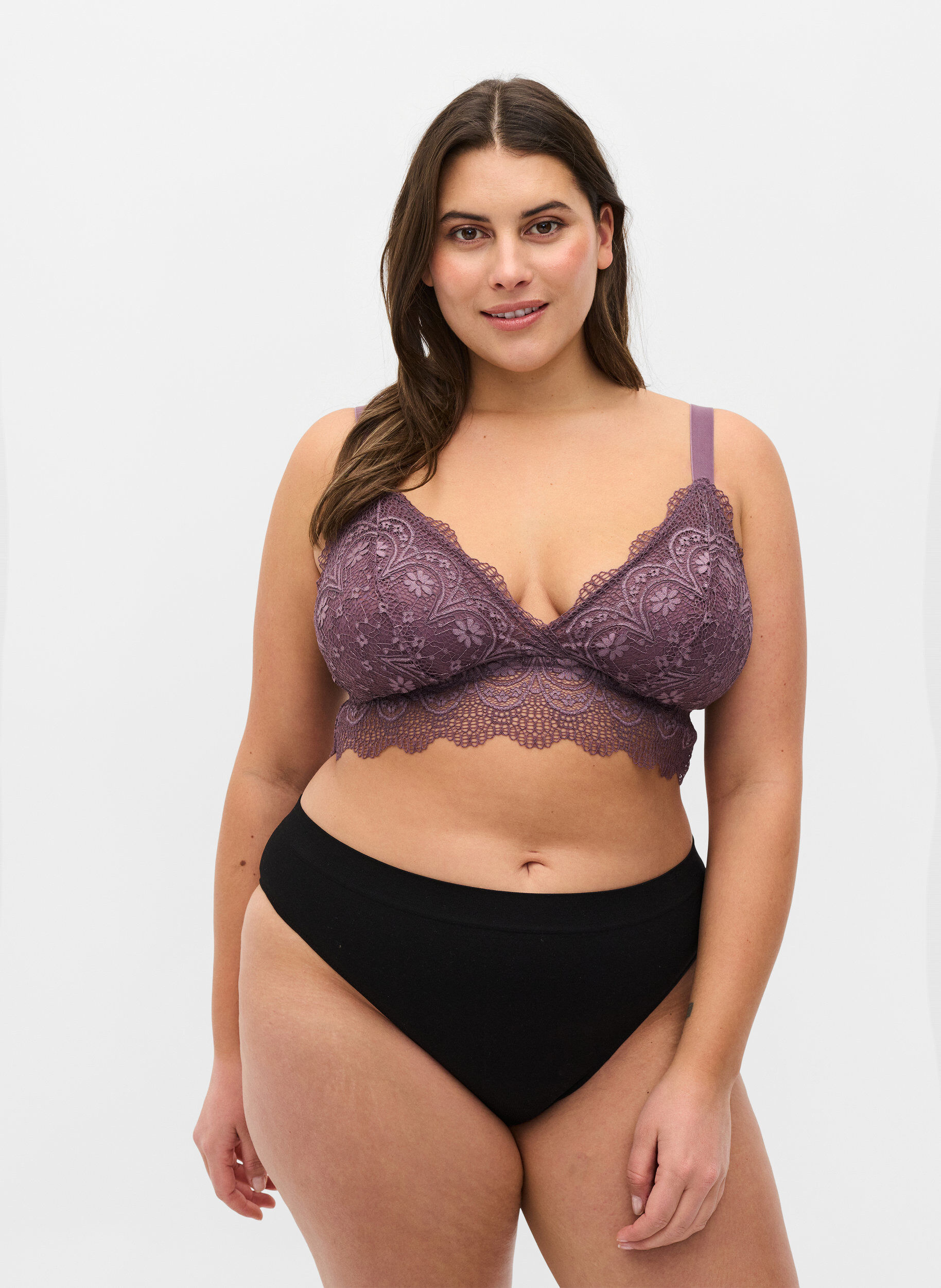 Zizzi2-pack broekjes met normale taille, Black, Model image number 0