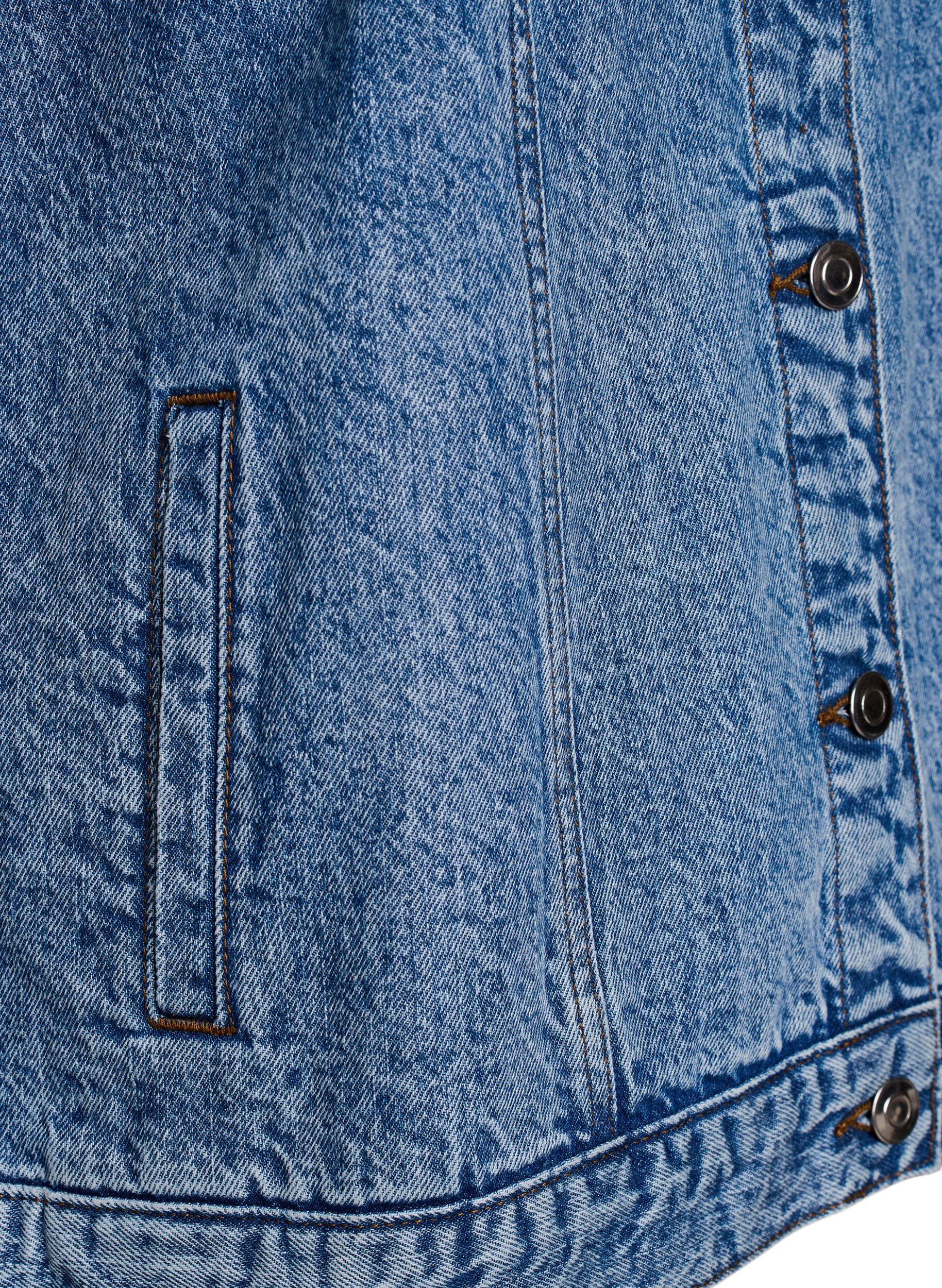 ZizziDenimjack met afneembare mouwen, Blauw, Packshot image number 3