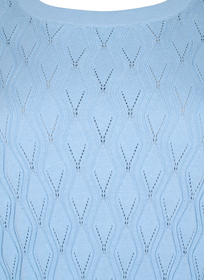 Pull ajouré avec col bateau	, Blue Bell, Packshot image number 2