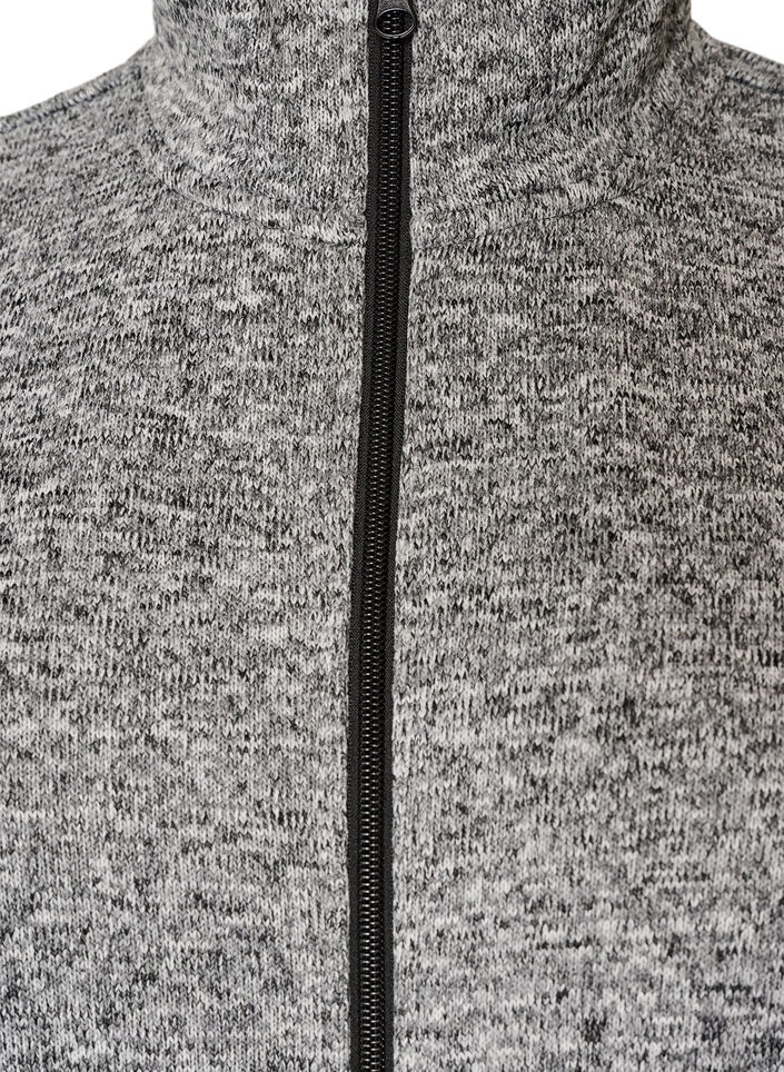 Cardigan d'entra&icirc;nement avec empi&egrave;cements contrastants et col montant, Gris anthracite, Packshot image number 2