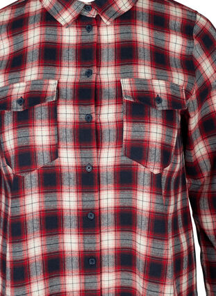 Chemise à carreaux avec poches poitrine, Red checked, Packshot image number 2