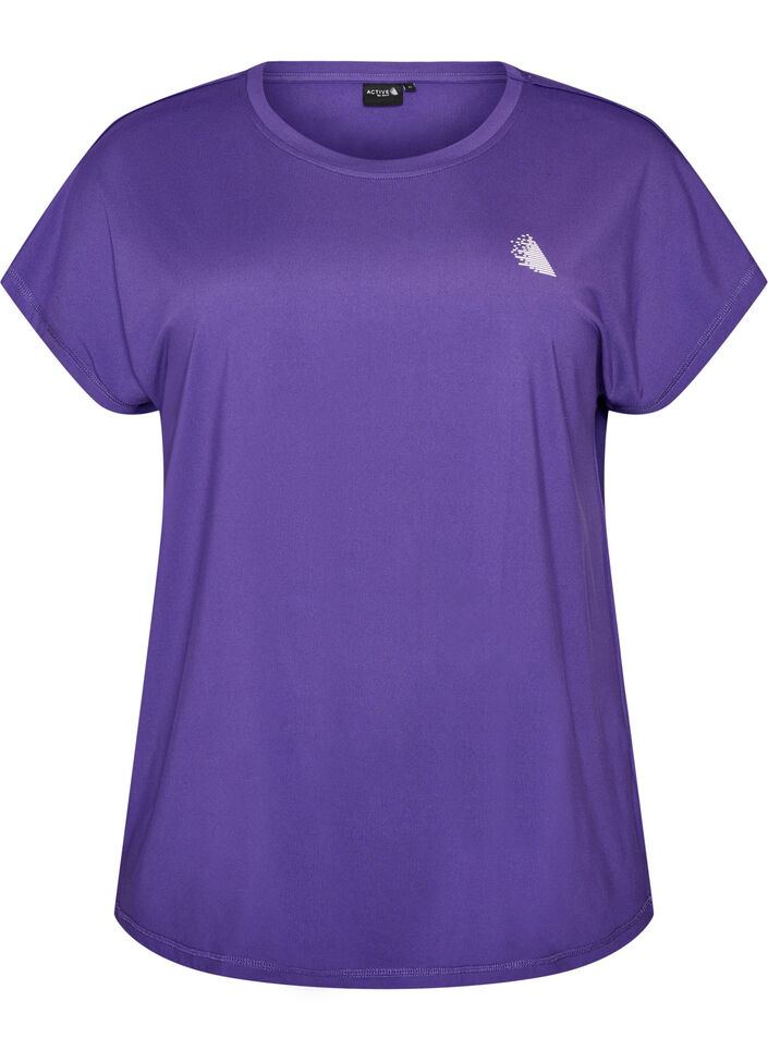 T-shirt de sport couleur unie, Violet, Packshot image number 0