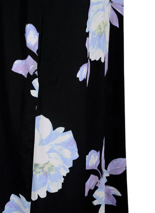 Robe à fleurs à manches courtes en viscose, Black Big Flower AOP, Packshot image number 3