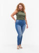 Jeggings met achterzakken, Blue denim, Model image number 0