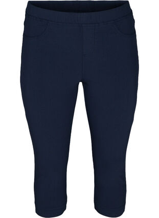 Nauwsluitende capri broek, Navy, Packshot image number 0