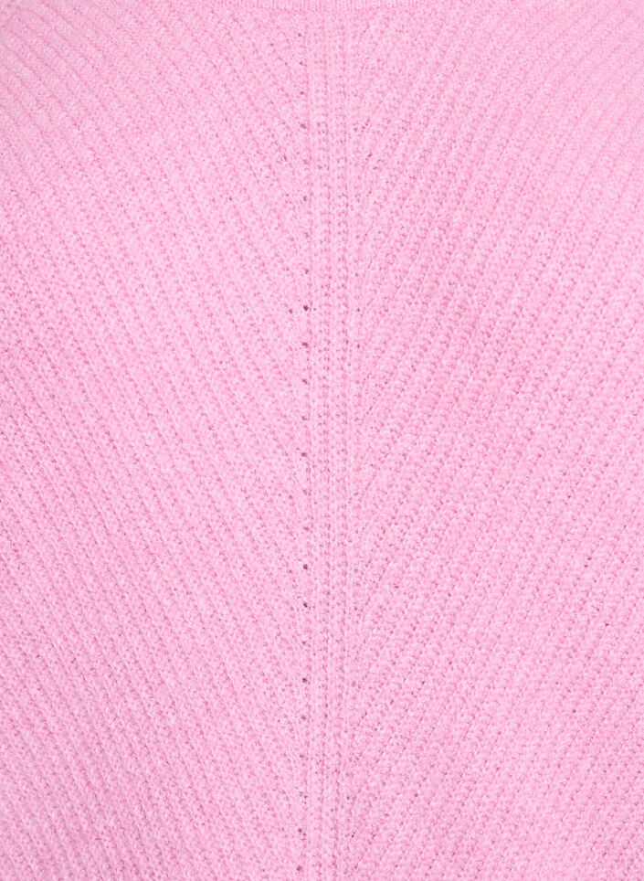 Gebreide trui met diagonale structuur en raglanmouwen, Roze, Packshot image number 2