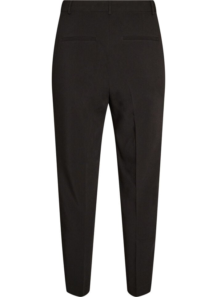 Pantalon de tailleur avec une taille haute et des plis marqu&eacute;s, Noir, Packshot image number 1