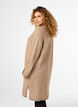 Gebreide jurk met ronde hals en split, Desert Taupe Mel., Model image number 1