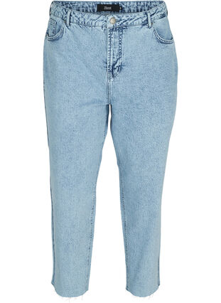 Cropped mom fit Mille jeans met losse pasvorm, Snow Wash 2, Packshot image number 0