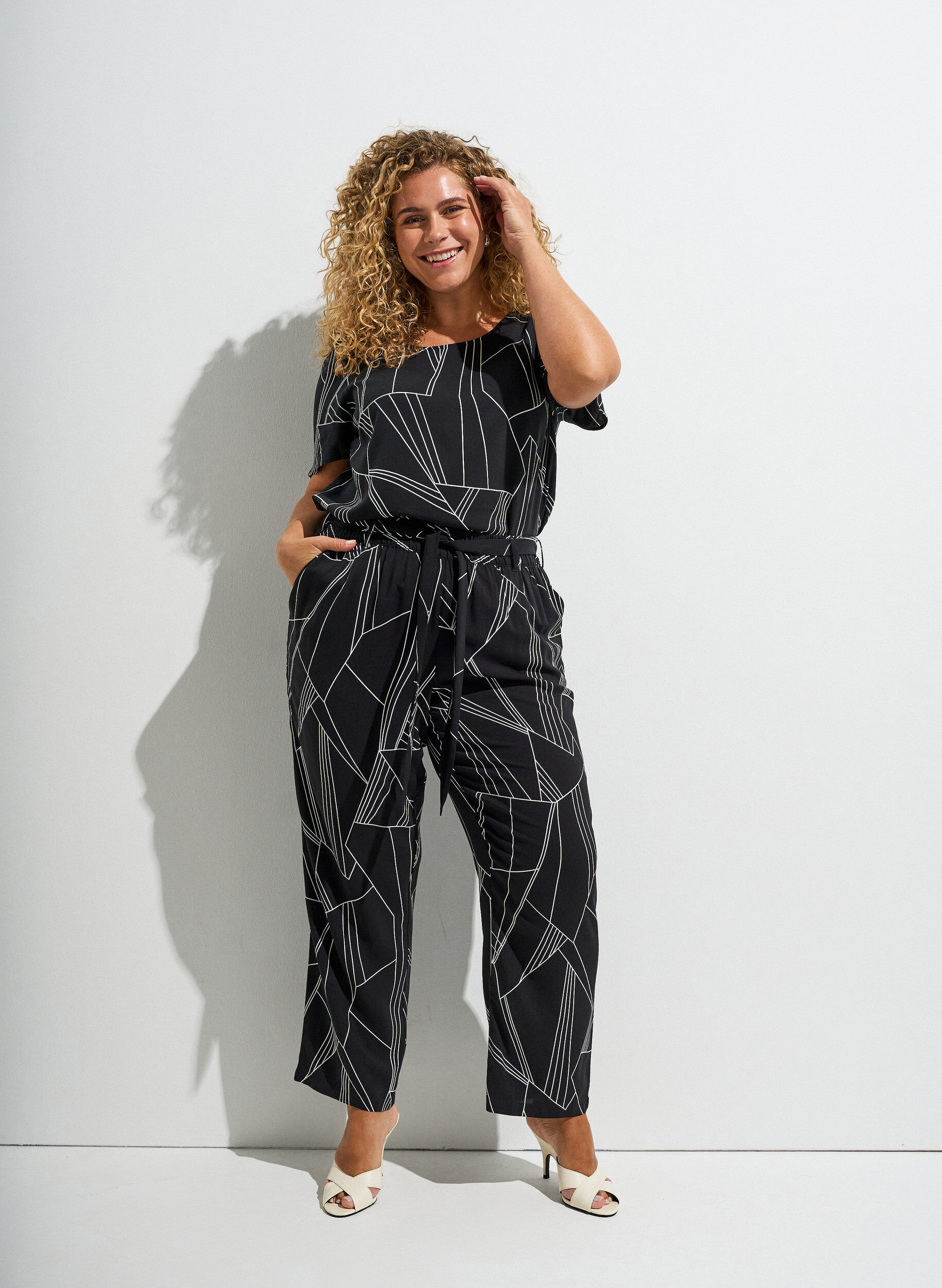 FLASH - Blouse en viscose &agrave; manches courtes avec imprim&eacute;