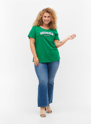 Katoenen t-shirt met print, Jolly Green Georgia, Model image number 2