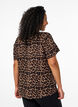 FLASH - Viscose blouse met korte mouwen en print, Bruin, Model image number 2