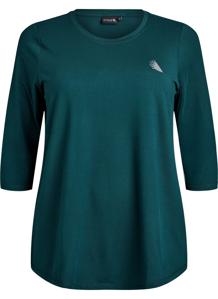 Training blouse met 3/4 mouwen, Groen, Packshot image number 0