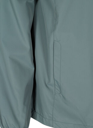 Korte jas met ritssluiting en capuchon, Balsam Green, Packshot image number 3