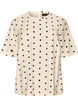 Viscose blouse met spots en mouwen 1/2, Vanille, Packshot image number 0