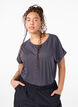 T-shirt met korte mouwen van katoenmix, Grijs, Model image number 0