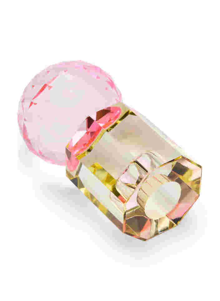 Kristallen kandelaar, Lysegul/Pink, Packshot image number 1