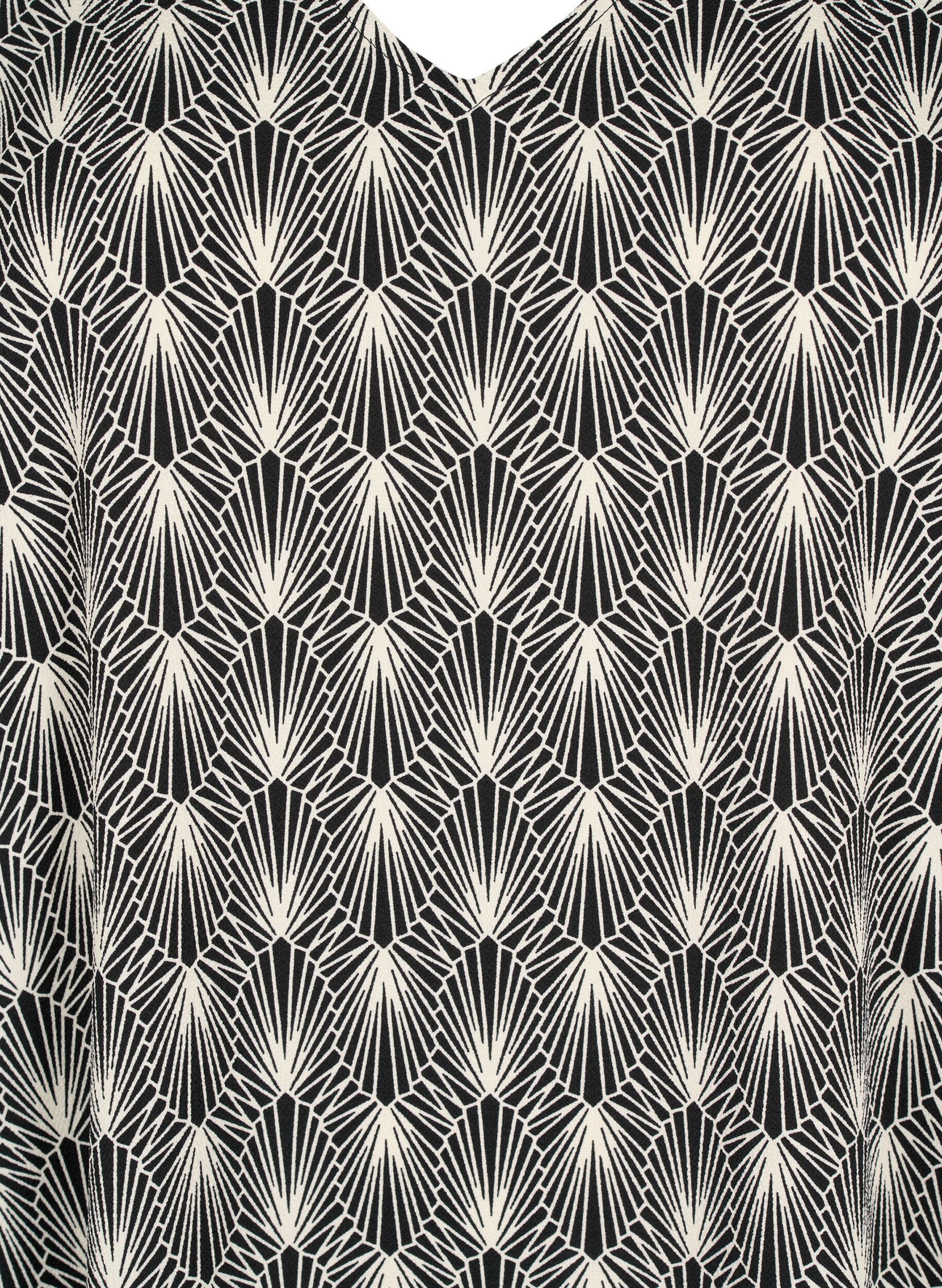 ZizziJurk met V-hals en print, Birch Graphic AOP, Packshot image number 2