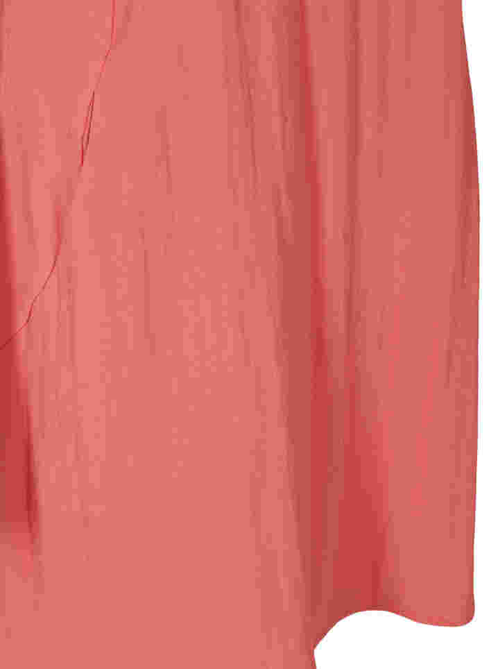 Viscose jurk met korte mouwen en zakken, Faded Rose, Packshot image number 3