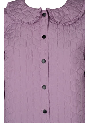 Gewatteerd jasje met kraag en ruches, Lavender Mist, Packshot image number 2