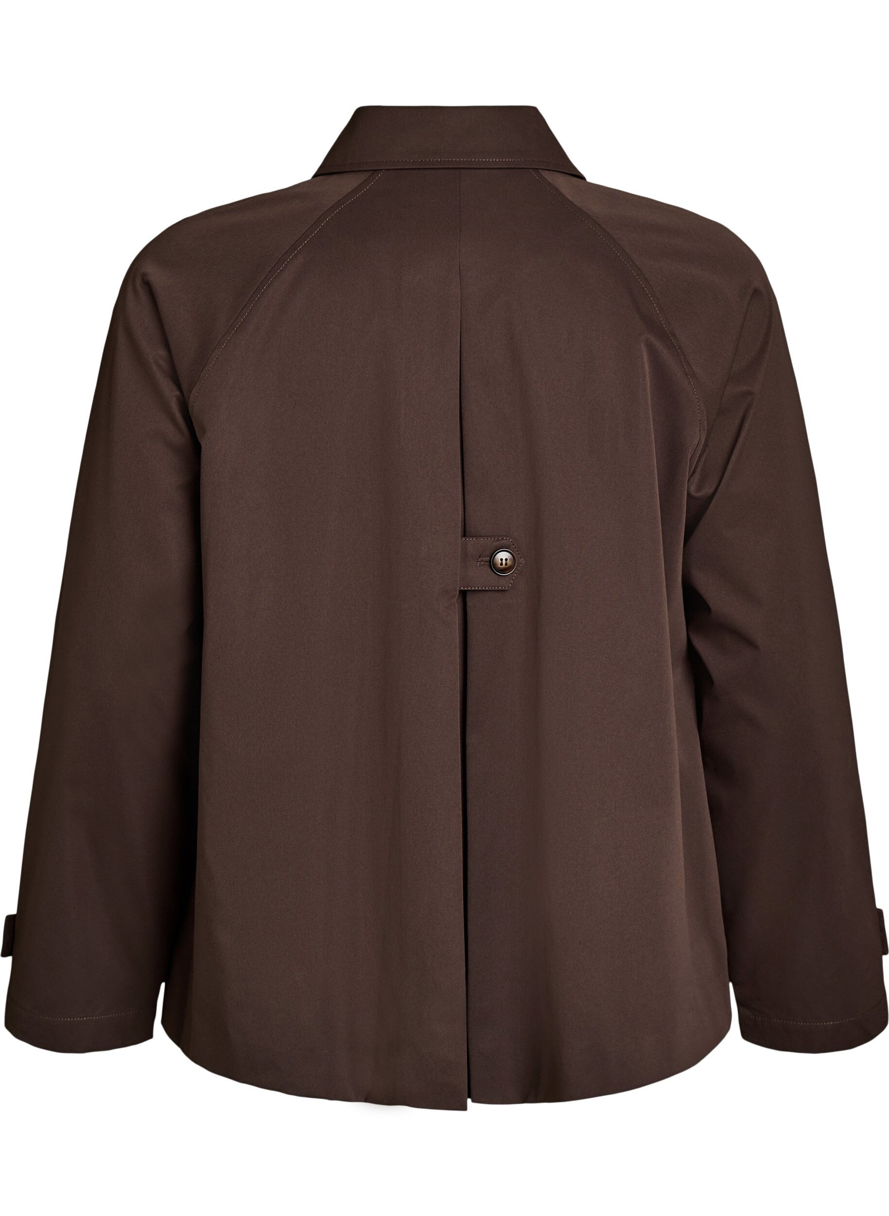 ZizziKorte trenchcoat met kraag en raglanmouwen, Bruin, Packshot image number 1