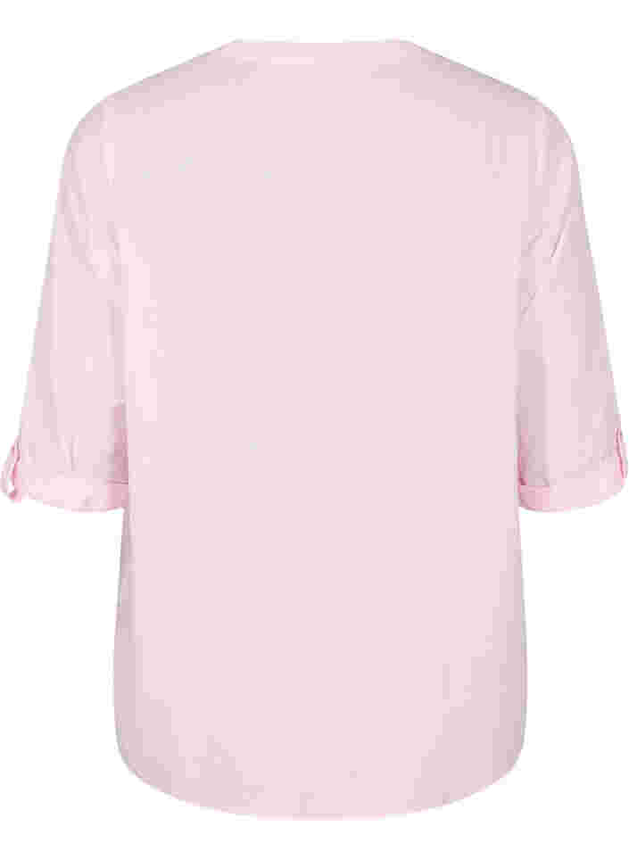 Chemisier en coton avec détails en dentelle, Pink-A-Boo, Packshot image number 1