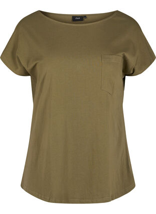 T-shirt avec poche poitrine en coton bio, Ivy Green, Packshot image number 0