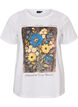 T-shirt en coton avec imprim&eacute; devant, Blanc, Packshot image number 0