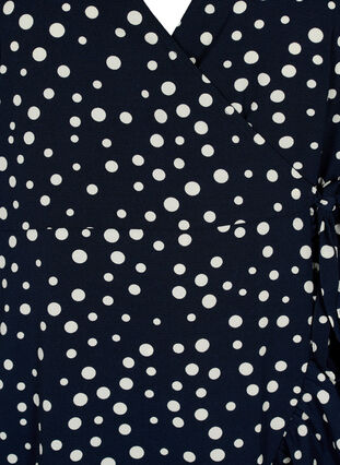 Robes imprimées à envelopper avec des manches courtes, Night Sky Dot, Packshot image number 2