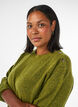 Breisel blouse met knoopdetail, Groen, Model image number 3