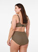 Hoge taille bikinibroekjes met strepen, Bruin, Model image number 1
