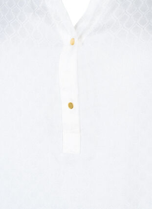 Viscose tuniek met Ton sur Ton patroon, Bright White, Packshot image number 2