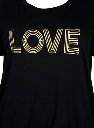 Katoenen T- shirt met print, Black W. Love, Packshot image number 2