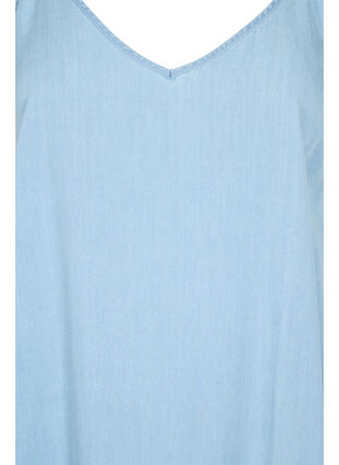 Robe longue en denim à fines bretelles, Light blue denim, Packshot image number 2