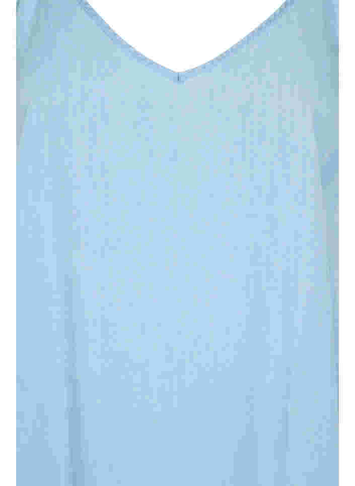 Lange denim jurk met dunne bandjes, Light blue denim, Packshot image number 2