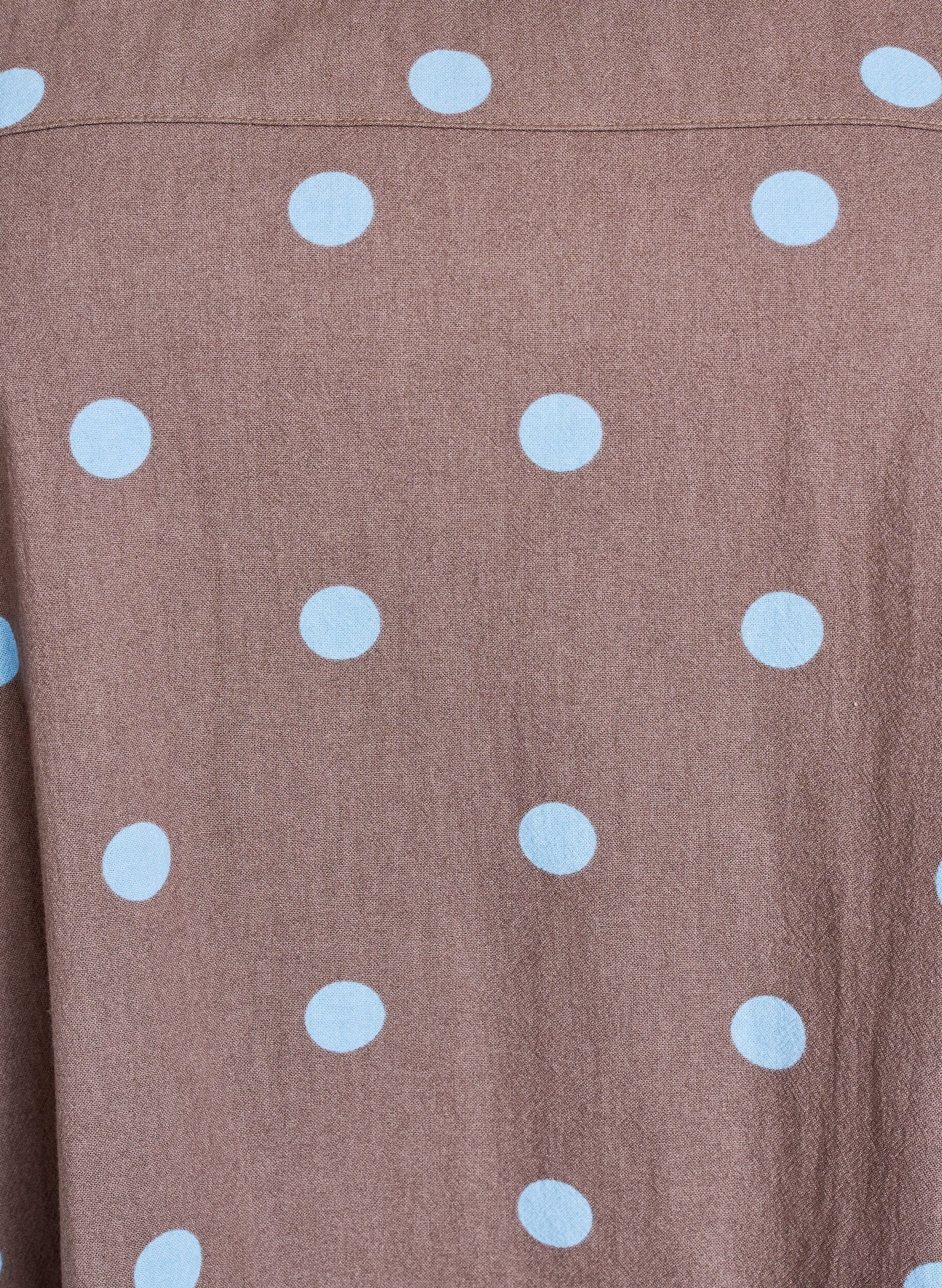 Zizzi Robe en coton &agrave; manches courtes avec imprim&eacute;, Bleu, Packshot image number 2