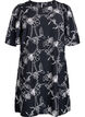 Robe trap&egrave;ze courte &agrave; motif brod&eacute;, Noir, Packshot image number 0