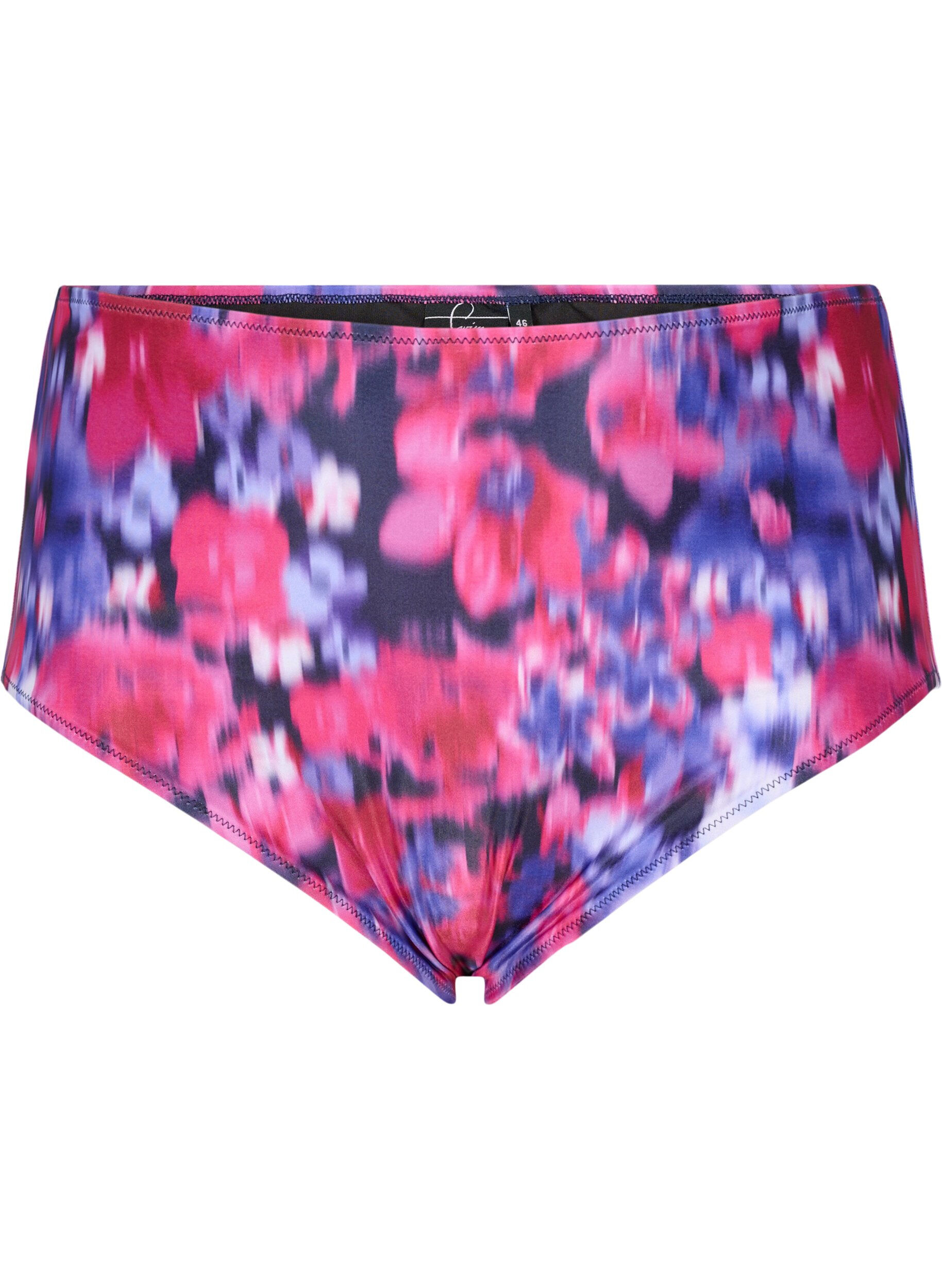 Zizzi Bas de bikini &agrave; imprim&eacute; et taille haute, Rose, Packshot image number 0