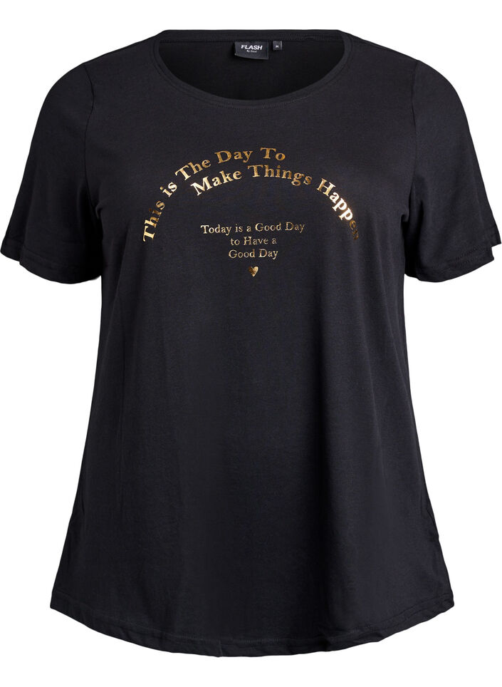 FLASH - T-shirt avec motif, Noir, Packshot image number 0