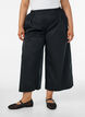 Culottes met een elastische tailleband en wijde pijpen, Zwart, Model image number 2