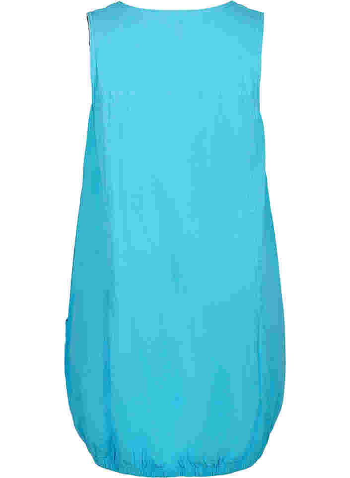 Mouwloze katoenen jurk, River Blue, Packshot image number 1