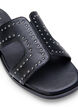Wide fit - Platte sandalen met studs, Zwart, Packshot image number 3