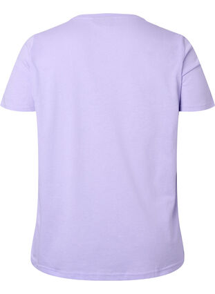 T-shirt en coton avec texte imprimé, Lavender W. Chicago, Packshot image number 1