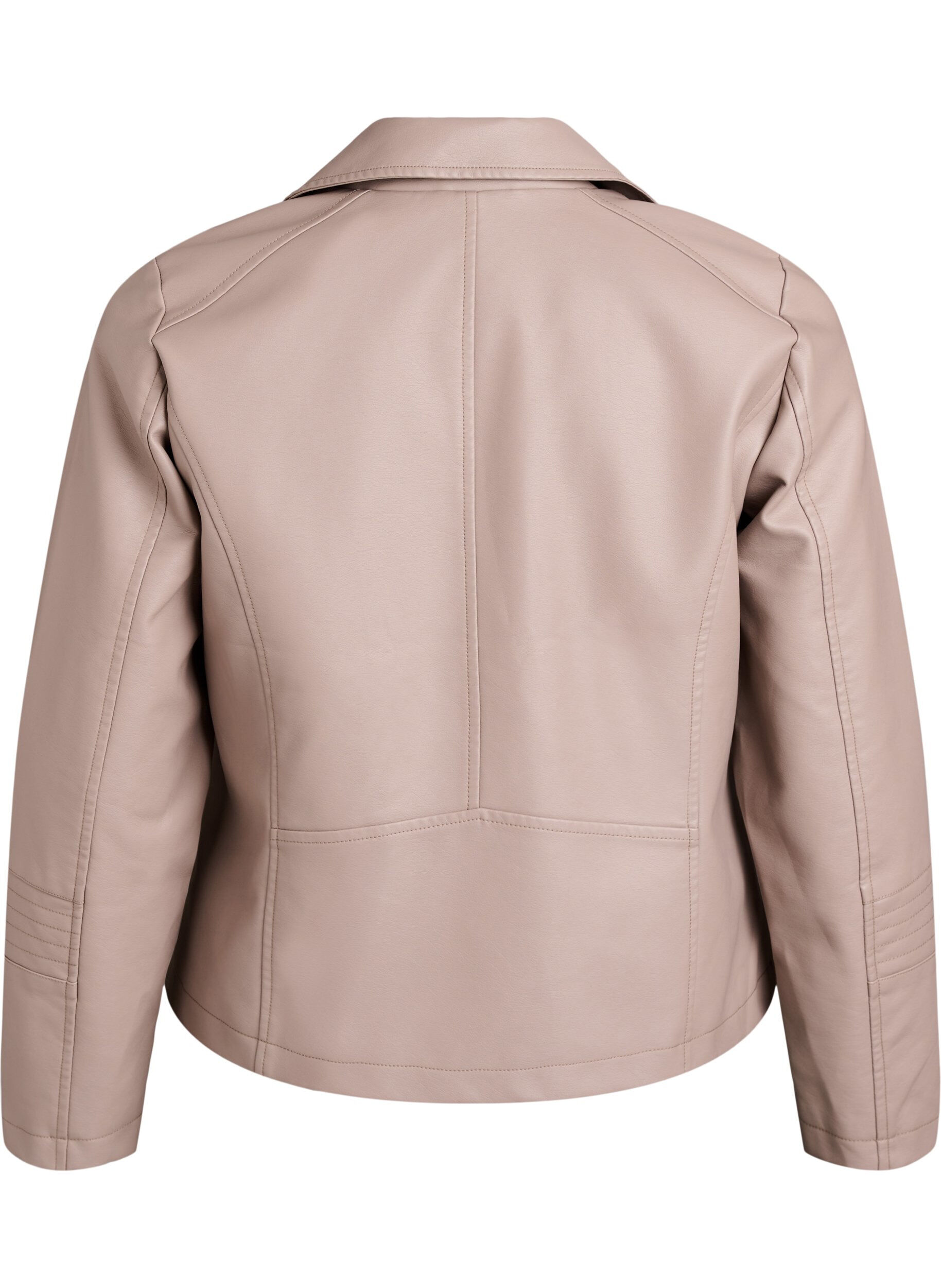 ZizziVeste biker en similicuir, Beige, Packshot image number 1