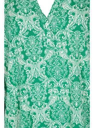 Blouse en viscose imprimée avec smock, Jolly Green Oriental, Packshot image number 2