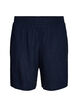 Shorts met hoge taille in linnen en viscose, Blauw, Packshot image number 0