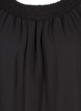 Blouse à manches courtes en smock , Black, Packshot image number 2