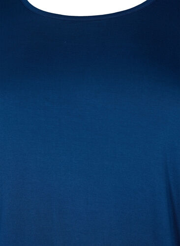 Blouse d'entraînement en viscose avec détail de cravate, Blue Wing Teal, Packshot image number 2