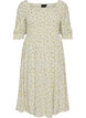 Gebloemde viscose zomerjurk, Wit, Packshot image number 0