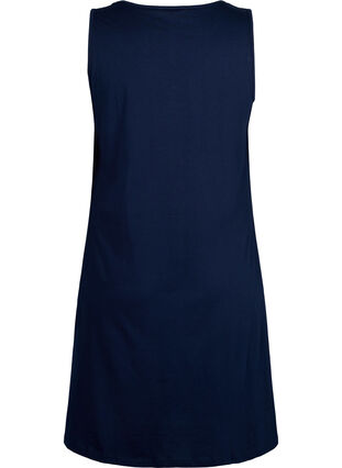 Mouwloze katoenen jurk met a-vorm, Navy Blazer solid, Packshot image number 1